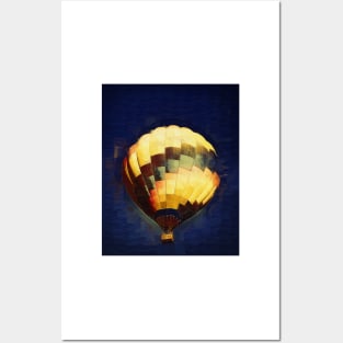 The Yellow Hot Air Balloon Posters and Art